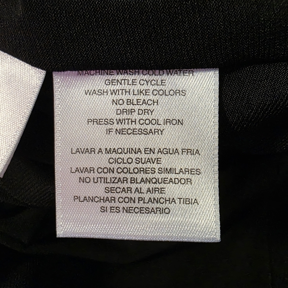 Anne Klein Black Midi Dress Size 14 Classic Fit & Flare Career Cocktail - Picture 12 of 14
